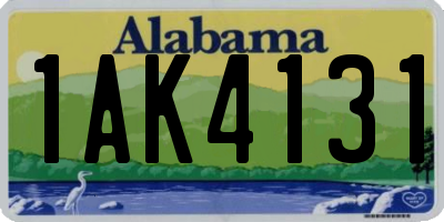 AL license plate 1AK4131