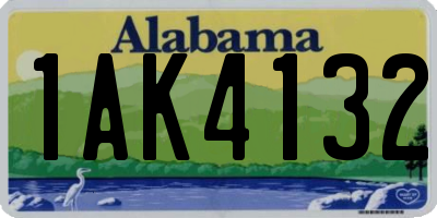 AL license plate 1AK4132
