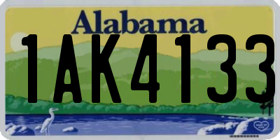AL license plate 1AK4133