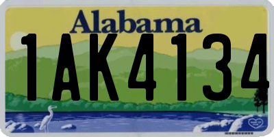 AL license plate 1AK4134
