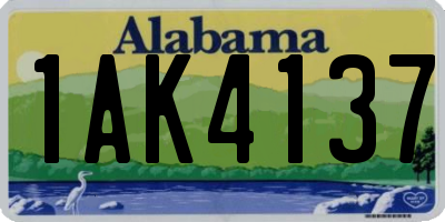 AL license plate 1AK4137