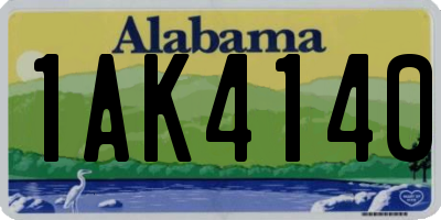 AL license plate 1AK4140