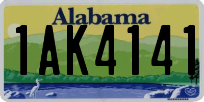 AL license plate 1AK4141