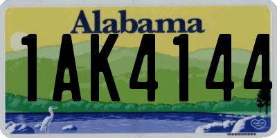 AL license plate 1AK4144