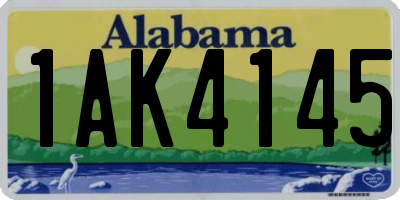 AL license plate 1AK4145