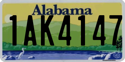 AL license plate 1AK4147