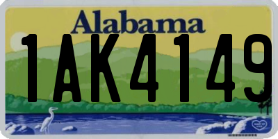 AL license plate 1AK4149