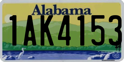 AL license plate 1AK4153