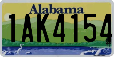 AL license plate 1AK4154