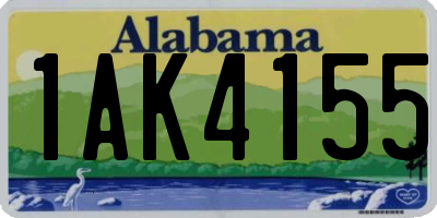 AL license plate 1AK4155