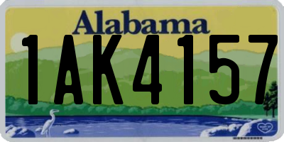 AL license plate 1AK4157