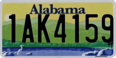 AL license plate 1AK4159