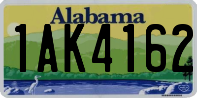 AL license plate 1AK4162