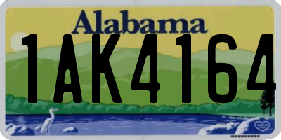 AL license plate 1AK4164