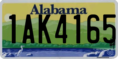 AL license plate 1AK4165