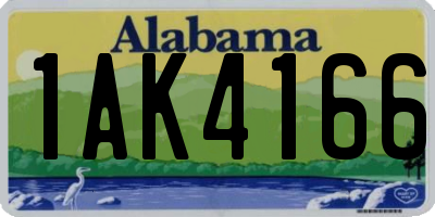 AL license plate 1AK4166