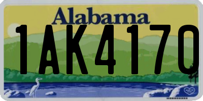 AL license plate 1AK4170