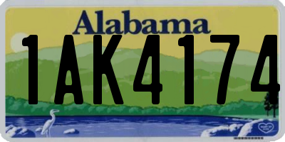 AL license plate 1AK4174