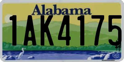 AL license plate 1AK4175