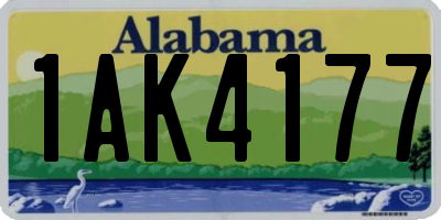AL license plate 1AK4177