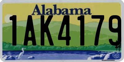 AL license plate 1AK4179
