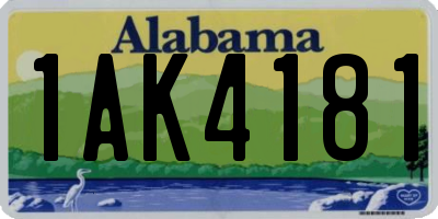 AL license plate 1AK4181