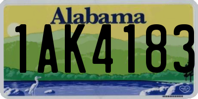 AL license plate 1AK4183