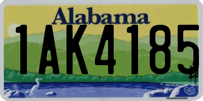 AL license plate 1AK4185