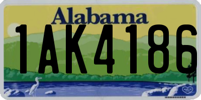 AL license plate 1AK4186