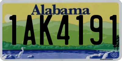 AL license plate 1AK4191