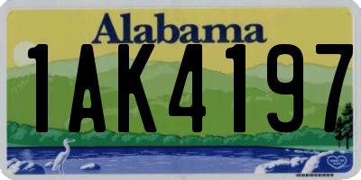 AL license plate 1AK4197