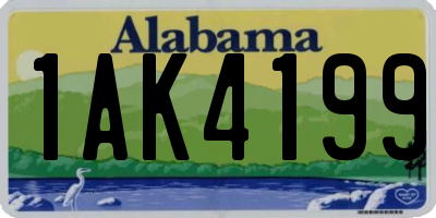 AL license plate 1AK4199