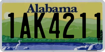 AL license plate 1AK4211