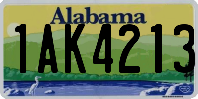 AL license plate 1AK4213