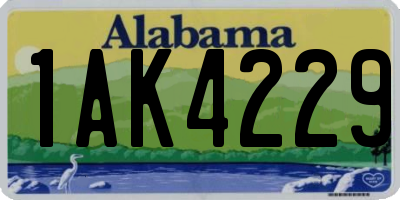 AL license plate 1AK4229