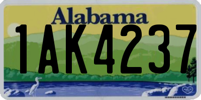 AL license plate 1AK4237