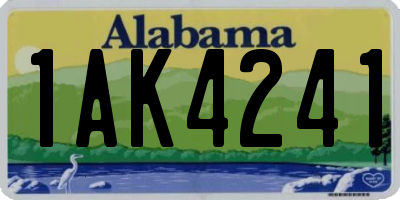 AL license plate 1AK4241