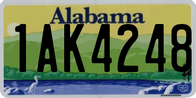AL license plate 1AK4248