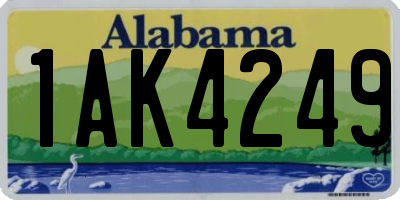 AL license plate 1AK4249