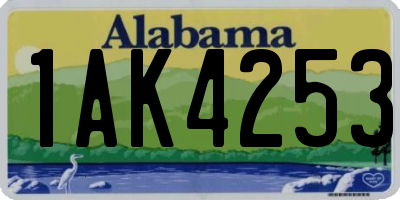 AL license plate 1AK4253