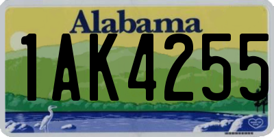 AL license plate 1AK4255