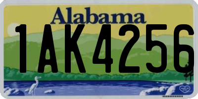 AL license plate 1AK4256