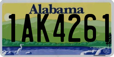 AL license plate 1AK4261