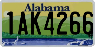 AL license plate 1AK4266