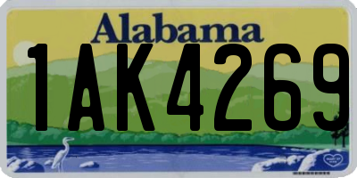 AL license plate 1AK4269