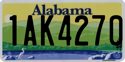 AL license plate 1AK4270