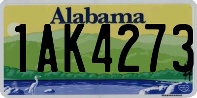 AL license plate 1AK4273
