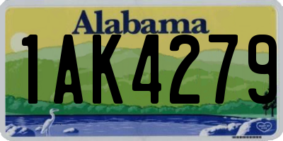 AL license plate 1AK4279