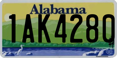 AL license plate 1AK4280