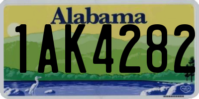AL license plate 1AK4282